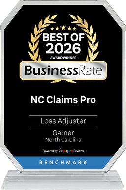 BusinessRate Best of 2026 Award Winner — NC Claims Pro, Loss Adjuster, Garner North Carolina, powered by Google Reviews